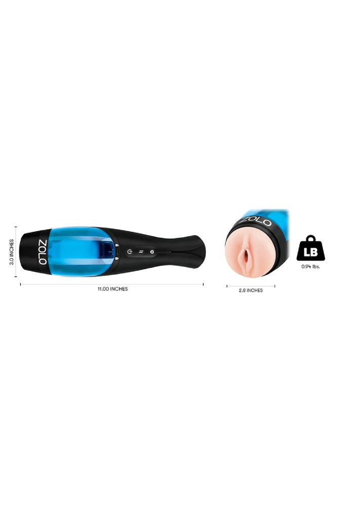 Zolo - ThrustBuster Automatic Stroker - Black/Blue - Stag Shop