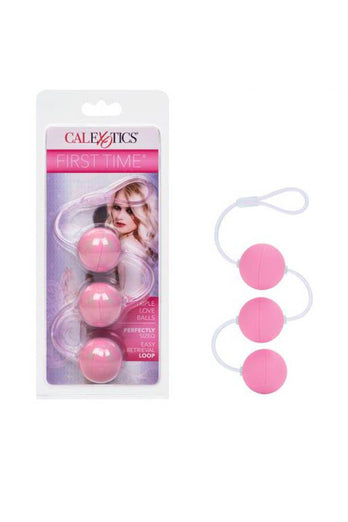 Cal Exotics - First Time - Triple Love Kegel Balls - Pink - Stag Shop