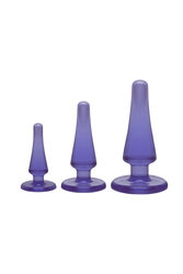 Crystal Jellies by Doc Johnson - Anal Initiation Kit - Purple - Stag Shop