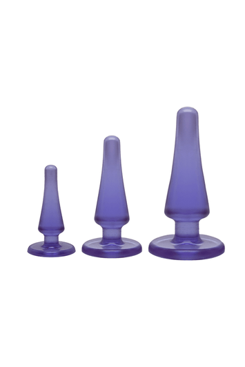 Crystal Jellies by Doc Johnson - Anal Initiation Kit - Purple - Stag Shop