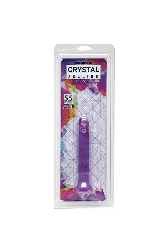 Crystal Jellies by Doc Johnson- Anal Starter Plug - Purple - Stag Shop