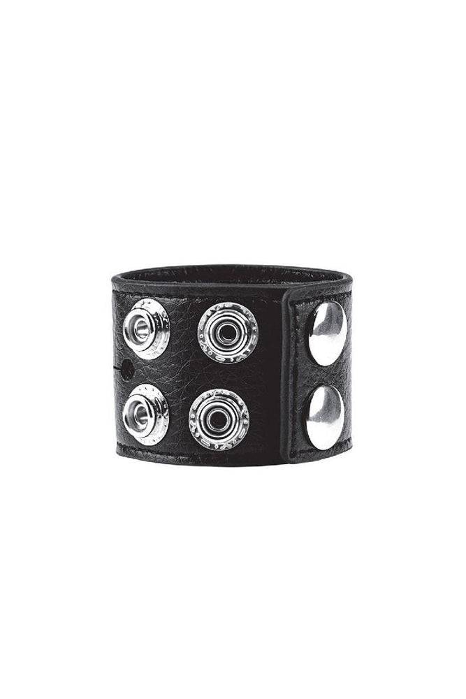 Electric Eel - Blue Line - 1.5 inch Cock Ring With Ball Strap - Black - Stag Shop