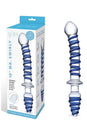 Gläs - 10-inch Mr. Swirly Double-Ended Dildo - Blue - Stag Shop