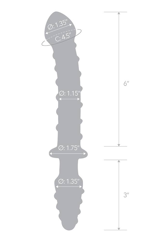 Gläs - 10-inch Mr. Swirly Double-Ended Dildo - Blue - Stag Shop
