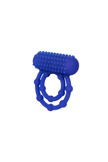 Cal Exotics - Couples Enhancer - Rechargeable 10 Bead Maximus Ring - Blue - Stag Shop