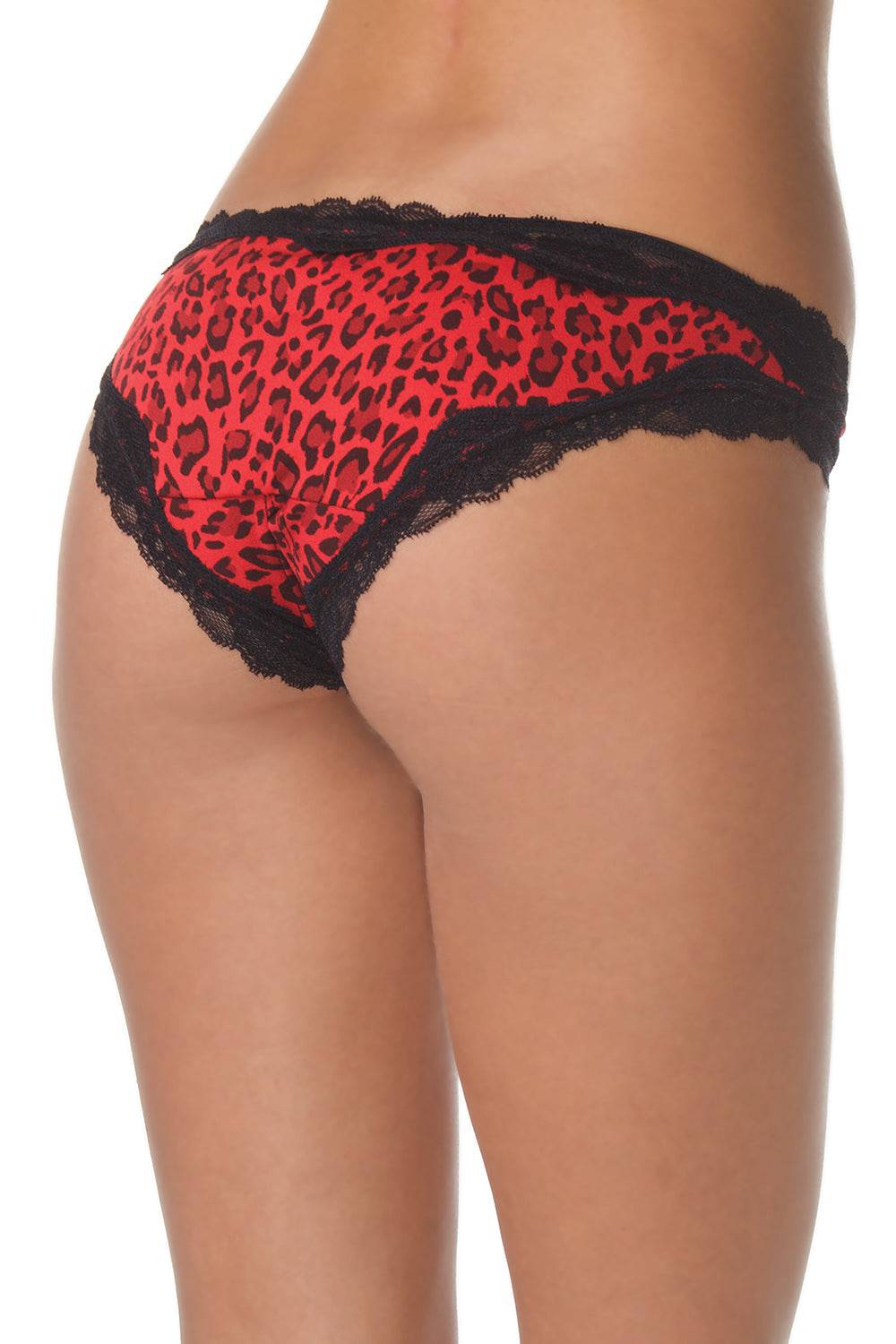 Coquette - 141 - Crotchless Panty - Leopard Print - Stag Shop