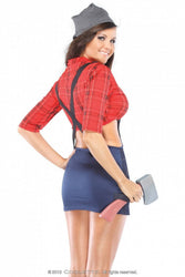 Coquette - M6082 - Sexy Lumberjack Costume - Red/Navy - M/L - Stag Shop