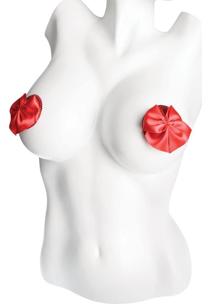 Coquette - 1748 - Bow Pasties - Red - OS - Stag Shop