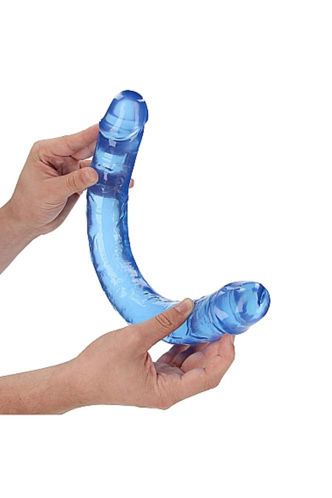 Shots Toys - Real Rock - 18" Double Dong - Blue - Stag Shop