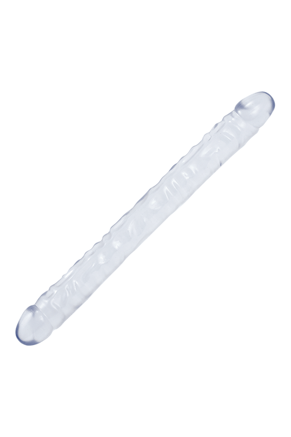 Crystal Jellies by Doc Johnson - 18 Inch Double Ended Dildo - Clear - Stag Shop