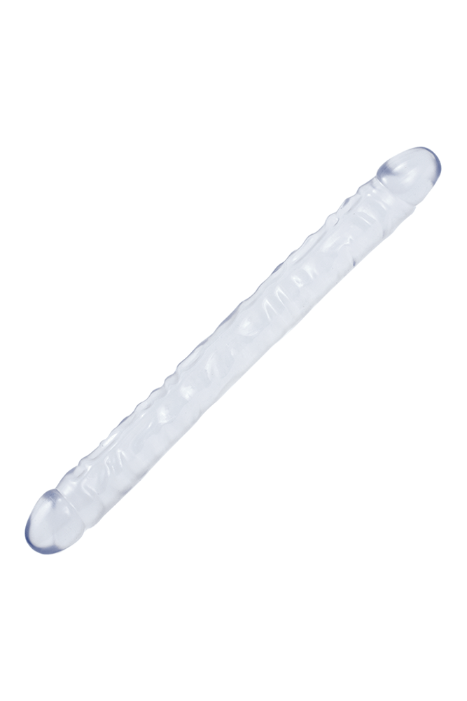 Crystal Jellies by Doc Johnson - 18 Inch Double Ended Dildo - Clear - Stag Shop