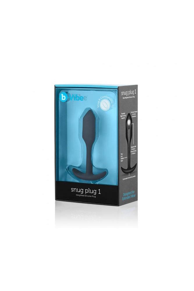 b-Vibe - Snug Plug 1 - Weighted Butt Plug - Black - Stag Shop