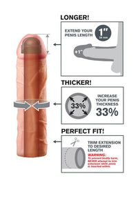 Thumbnail for Pipedream - Fantasy X-tensions - Perfect 1 Inch Penis Extension - Beige - Stag Shop