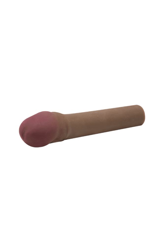 Topco - Cyberskin - 2 Inch Xtra Thick Vibrating Penis Extension - Dark - Stag Shop
