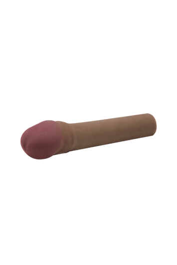 Topco - Cyberskin - 2 Inch Xtra Thick Vibrating Penis Extension - Dark - Stag Shop