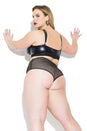 Coquette - 20212 - Wet Look Bra - Black - Stag Shop