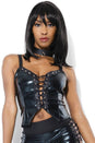 Coquette - 20213 - Wet Look Vest - Black - OS - Stag Shop