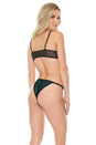 Coquette - 20303 - Lace & Satin Bra & Panty Set - Green/Black - Stag Shop