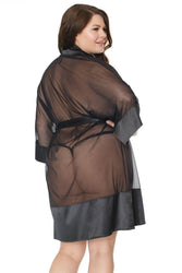 Coquette - 20310 - Sheer Kimono - Black - OS - Stag Shop