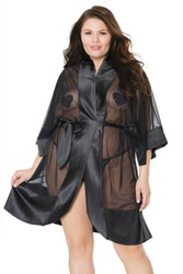 Coquette - 20310 - Sheer Kimono - Black - OS - Stag Shop