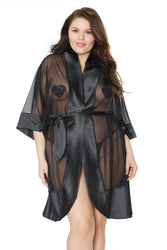 Coquette - 20310 - Sheer Kimono - Black - OS - Stag Shop