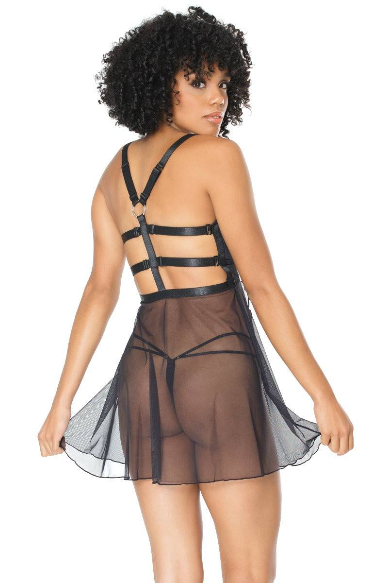 Coquette - 20312 - Babydoll & G-String Set - Black - OS - Stag Shop