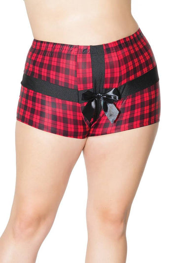 Coquette - 20321 Plus - Unisex Boxer Brief - Black/Red - OSXL - Stag Shop