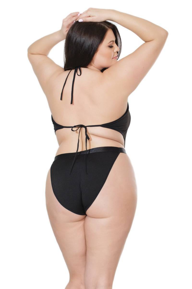 Coquette - 20401 Plus - High Cut Teddy - Black - OSXL - Stag Shop