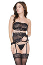 Coquette - 20402 - Top Garter Belt Cuff Set - Black - OS - Stag Shop