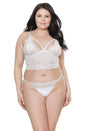 Coquette - 20403 Plus - Bralette & Panty Set - White - OSXL - Stag Shop