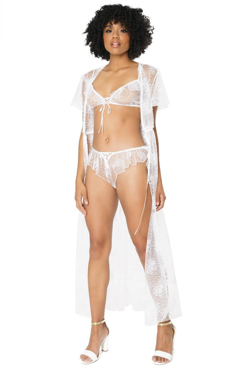Coquette - 21102 - Bralette & Panty Set - White - OS - Stag Shop