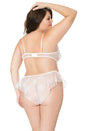 Coquette - 21102X - Plus Size Bralette & Panty Set - White - OS/XL - Stag Shop