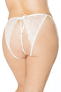 Coquette - 21132 - Crotchless Panty - White - Stag Shop