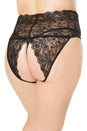 Coquette - 21134 - Crotchless Panty - Black - Stag Shop