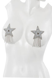Coquette - 21141 - Rhinestone Star Pasties - Silver - Stag Shop