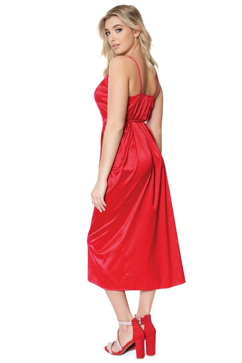 Coquette - 21302 - Satin Dress - Red - OS - Stag Shop