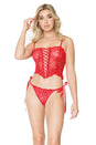 Coquette - 21307 - Cami Top & Panty Set - Cranberry - OS - Stag Shop