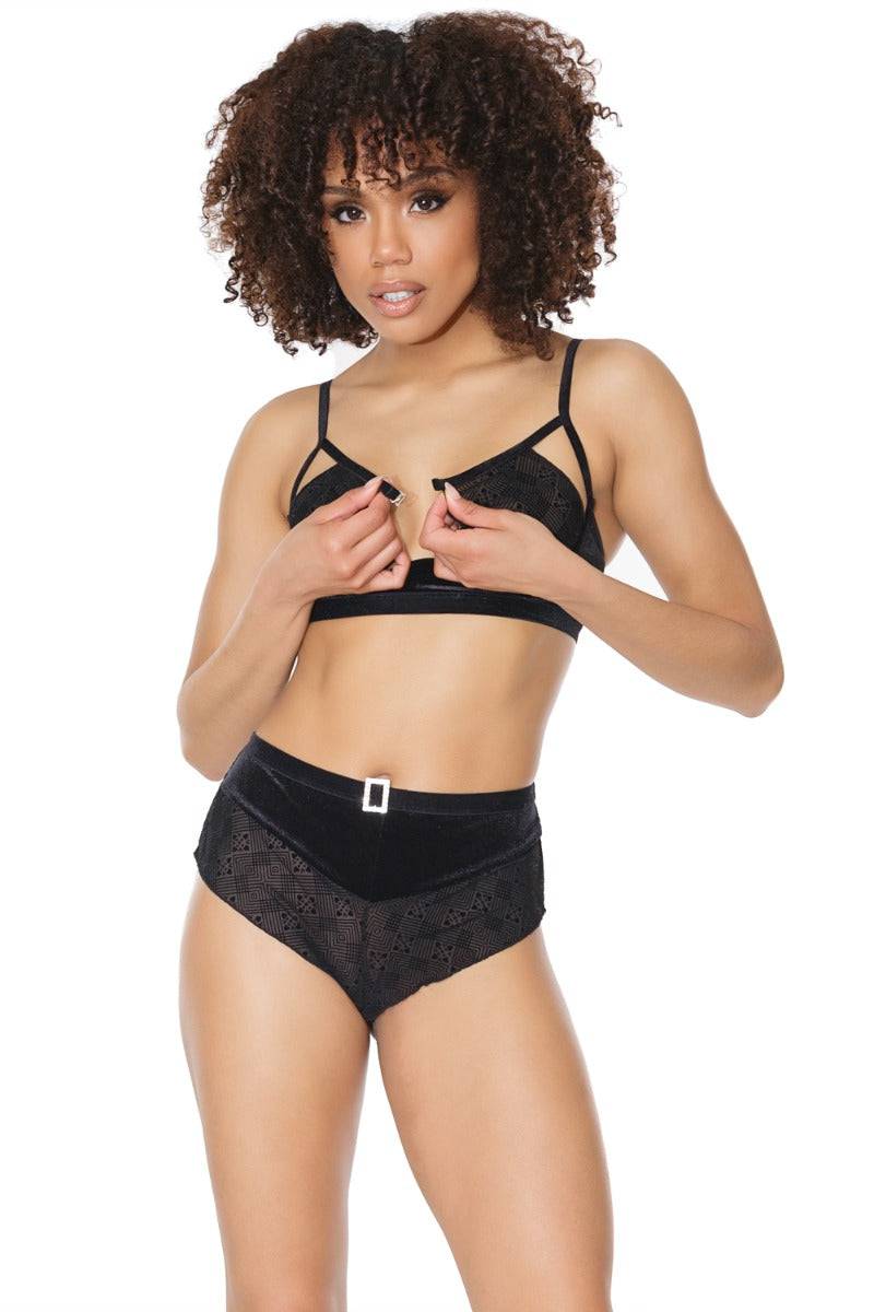 Coquette - 21317 - Bra & Panty Set - Black - Stag Shop
