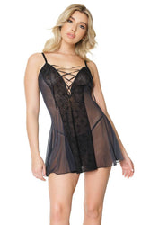 Coquette - 21319 - Chemise - Black - OS - Stag Shop