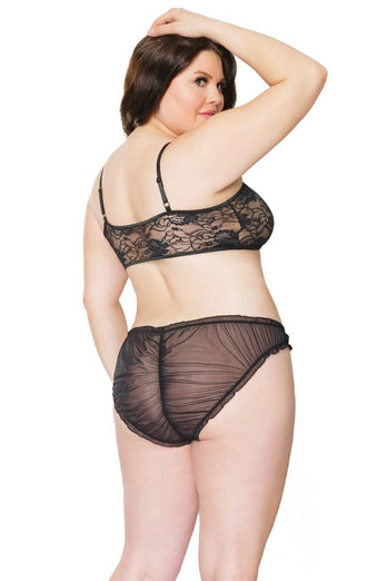 Coquette - 21332 Plus - Unisex Panty - Black - OS/XL - Stag Shop