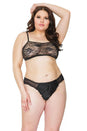 Coquette - 21332 Plus - Unisex Panty - Black - OS/XL - Stag Shop