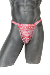 Coquette - 21334 - Men's Festive Thong - RedWhite - Stag Shop