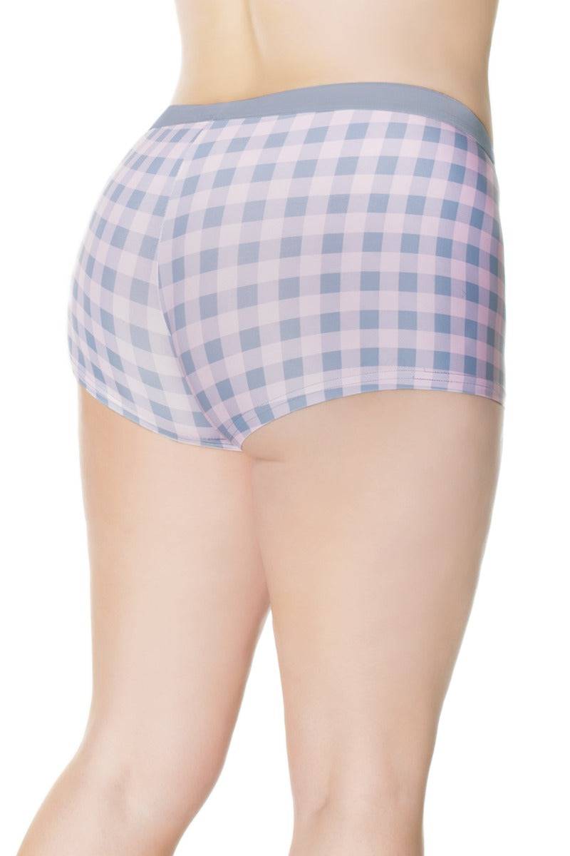 Coquette - 21504 Plus - Unisex Short - Grey/Pink - OS/XL - Stag Shop