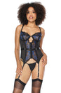 Coquette - 22102 - Bustier - Black/Blue - Stag Shop