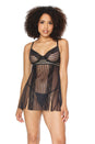 Coquette - 22108 - Babydoll & G-String Set - Black - Stag Shop