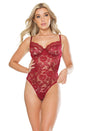 Coquette - 22112 - Lace Teddy - Ruby Red - Stag Shop