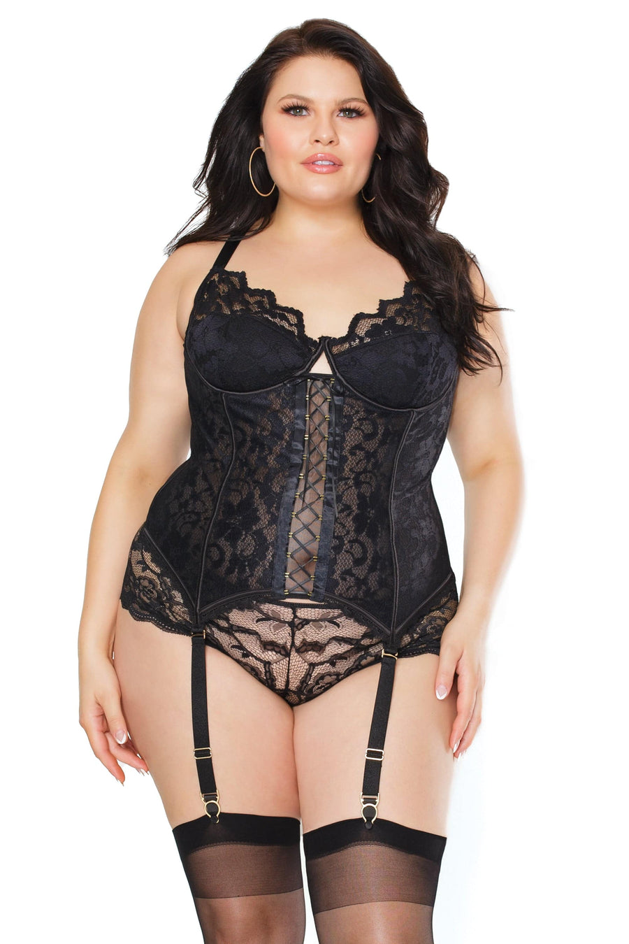 Coquette - 22121 PLUS - Lace Bustier - Stag Shop