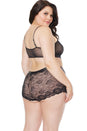 Coquette - 22135 PLUS - Mesh Bralette - Black - OS/XL - Stag Shop