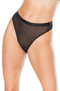Coquette - 22136 - Crotchless Mesh Panty - Black - OS - Stag Shop