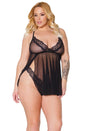 Coquette - 22308X - Babydoll & Thong - Black - OS/XL - Stag Shop